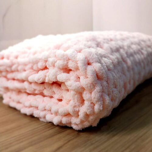 handmade fluffy blanket