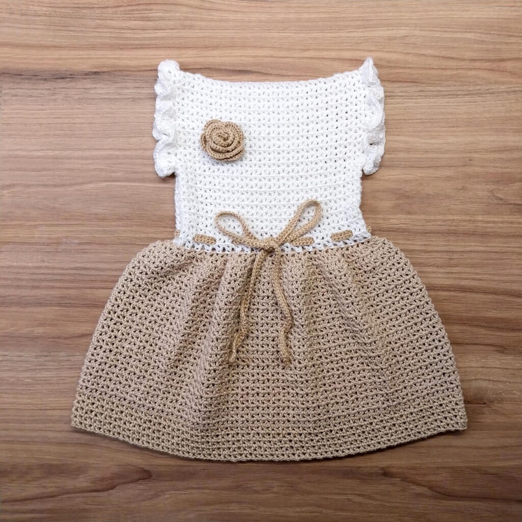 beige flower φόρεμα