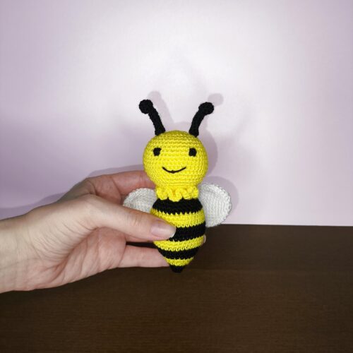 Handmade crochet bee