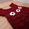 dark red summer dress