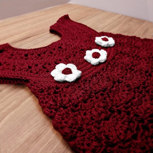 dark red summer dress