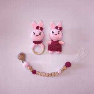 Λαγουδάκι Τiny- σετ ροζ